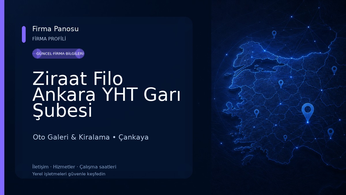 Ziraat Filo Ankara YHT Garı Şubesi Oto Galeri & Kiralama